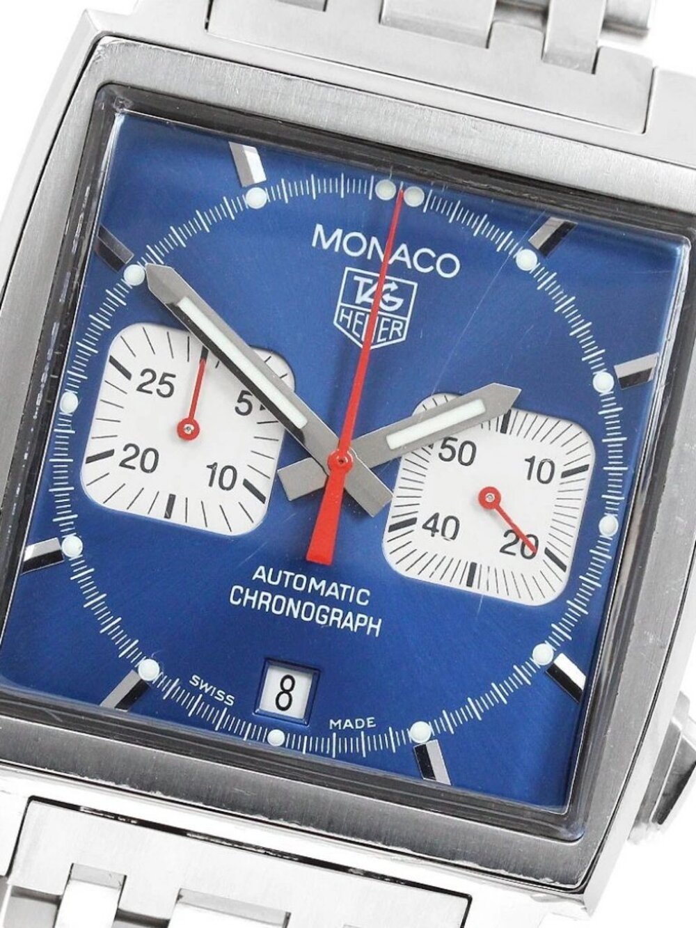 TAG HEUER Monaco CW2113-0 Chronograph blue Dial Automatic Men's Watch_961874